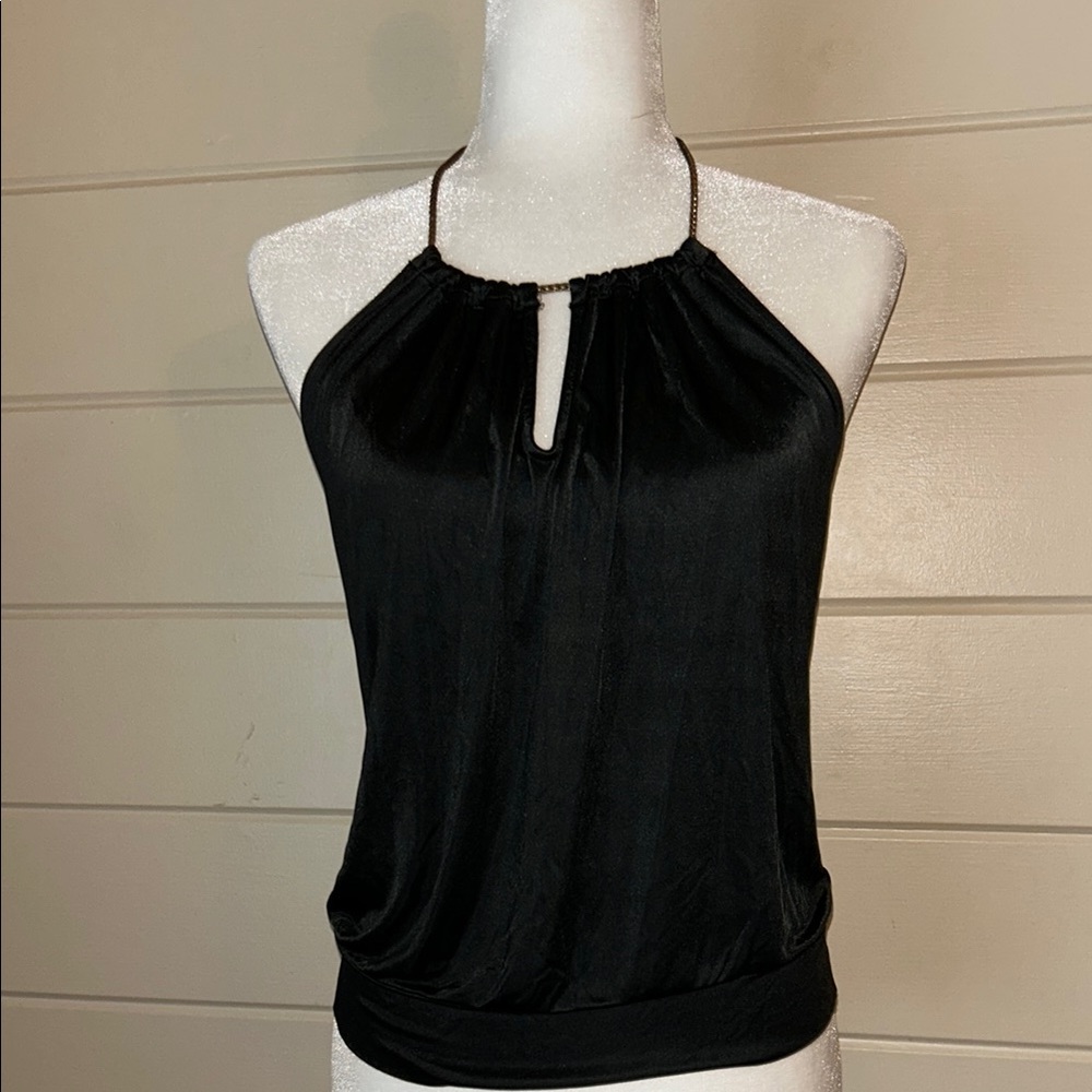 Express Black Chain Halter Top – Size XS